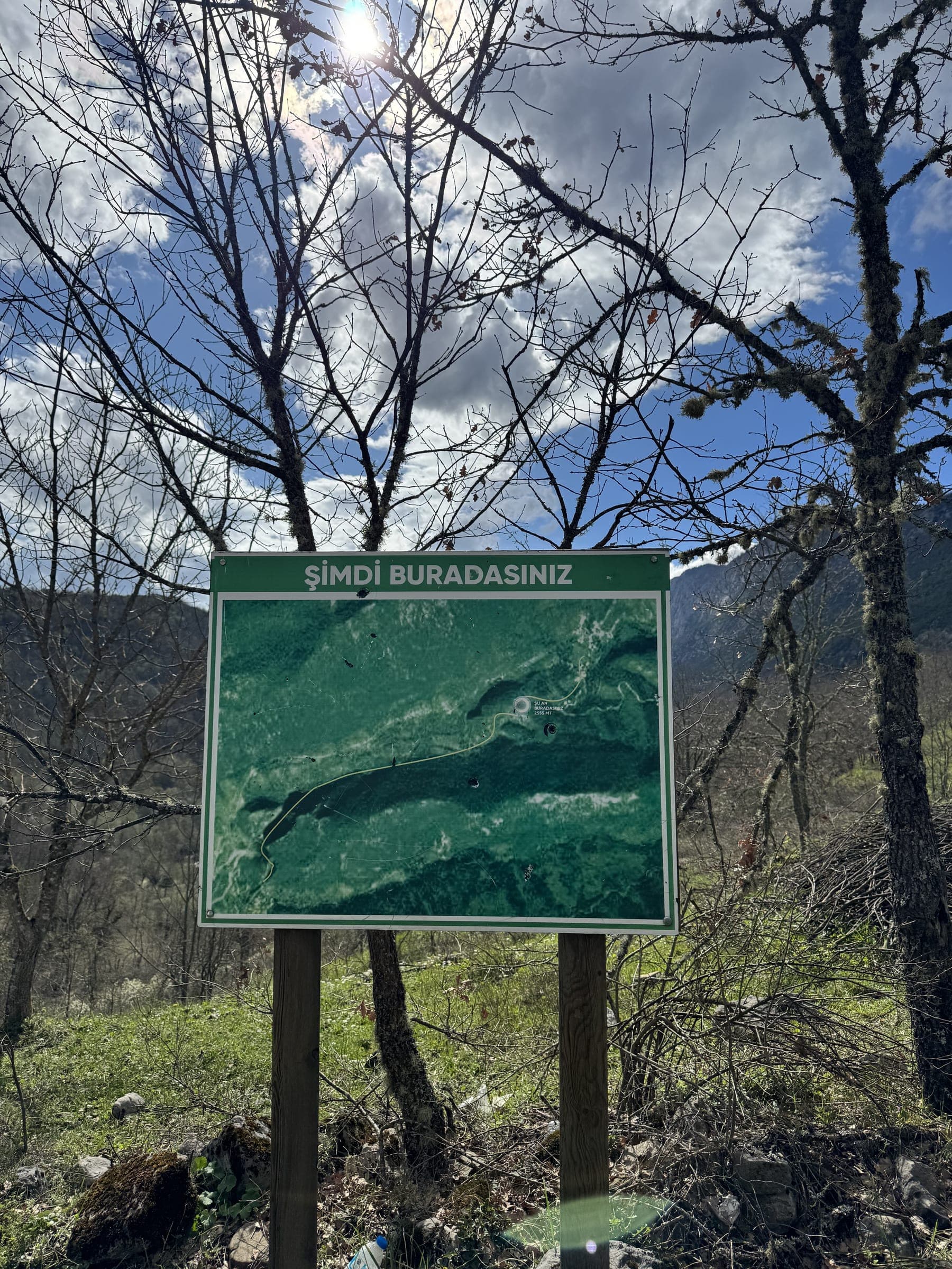 Parkurdaki “Şimdi buradasınız” haritası