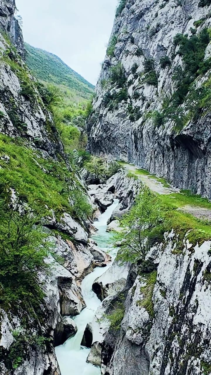 Kanyonun içinden akan dere